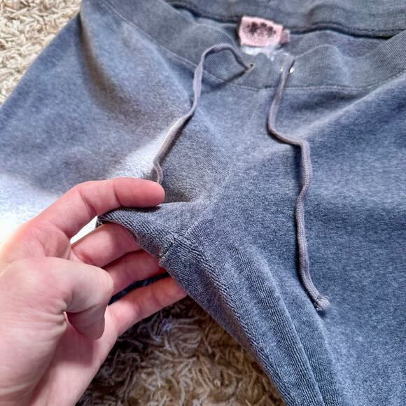 Juicy Couture Gray Sweatpants Velour Pants Y2K Women’s Size M - Picture 5 of 13